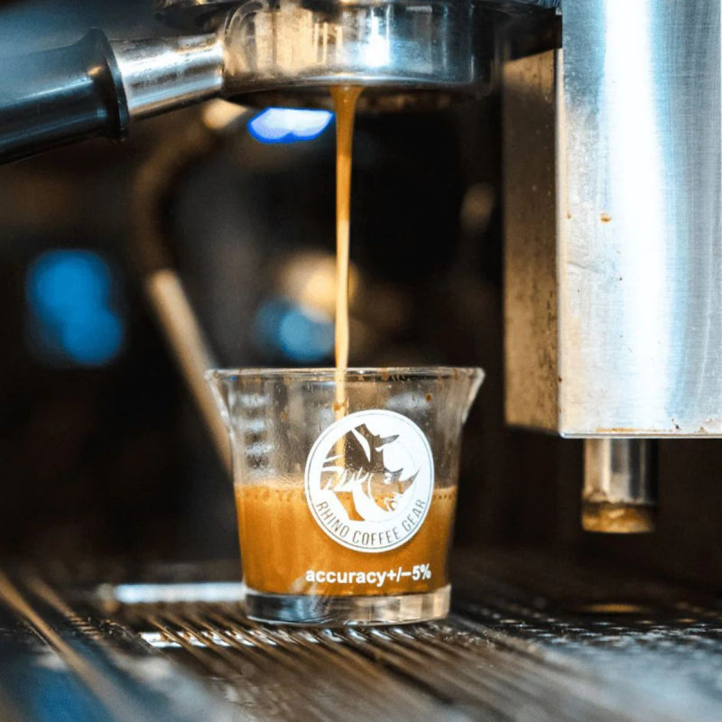 RHINO SHOT GLASS 2.4OZ/70ML WITH SPOUT AND HANDLE - The Coffee Machine Collective